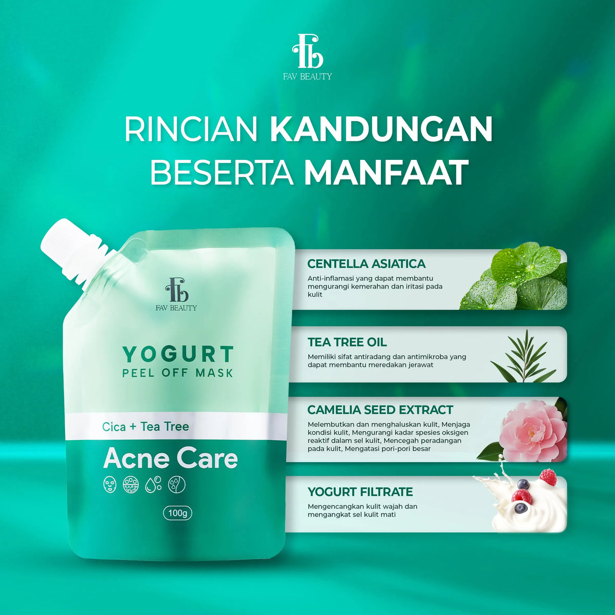 [Get Free Gift] FAV Beauty Bundling Clear and Protect | Yogurt Peel Off Mask Skin Barrier + Yogurt Peel Off Mask Acne Care