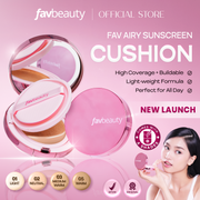[NEW LAUNCH] FAV BEAUTY AIRY SUNSCREEN CUSHION | Cushion and Refill Make Up Kulit Wajah Cosmetic Foundation Concealer Meratakan Warna Kulit 4 Warna Shade Kulit Wajah Cool Warm Undertone
