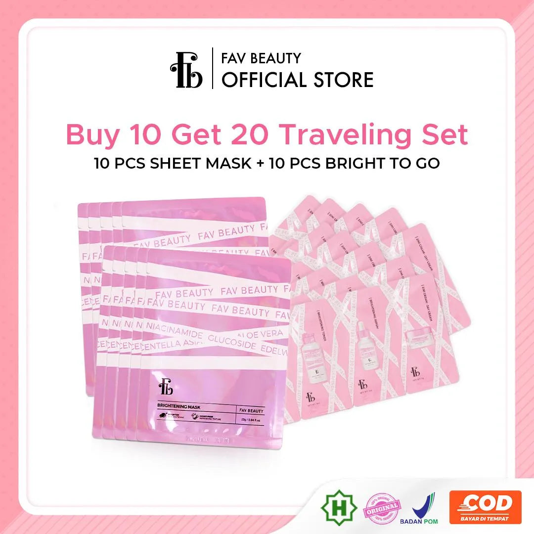 [FREE 10PCS BRIGHT TO GO TRAVELLING KIT] FAV BEAUTY Traveling Hemat
